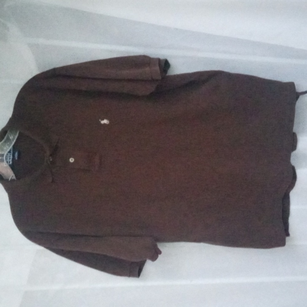 Vintage Polo by Ralph Lauren Brown Short Sleeve Shirt Button Up